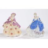 Two Coalport figurines, the 'Fairest Flowers' series, consisting of 'Pansy' and 'Hyacinth', both