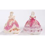 Two Coalport figurines, the 'Fairest Flowers' series, consisting of 'Fuchsia' and 'May', both with