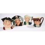 Royal Doulton Character jugs, to include Mine Host D6468, Old Charley D5420, Long John Silver D6335,