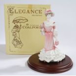 Coalport Golden Age Collection figurine - 'Georgina', No. 8057/12,500, boxed with a stand and a