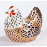 Royal Crown Derby paperweight, Gold stopper, Chicken