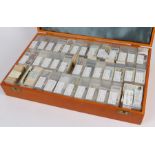 Trade cards stock of odds in wooden case