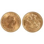 Elizabeth II Sovereign, 1968, St George and the Dragon