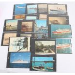 Collection of postcards, Shipping interest, Queen Mary, Steamer in Lulworth Cove, S.S Maloja, H.M.S.