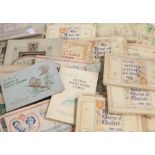 Cigarette cards stuck in albums