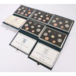 United Kingdom Proof Coin Collections, to include 1983, 1984, 1985, 1987 and 1988, (5)