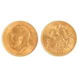 George V Half Sovereign, 1914, St George and the Dragon