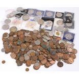 Collection of coins, to include various denominations, cased coins and World coins, (qty)