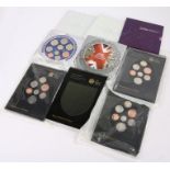 Coins sets, Royal Mint, to include four Brilliant Uncirculated Coin Sets, Royal Shields of Arms