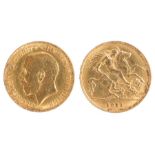 George V Half Sovereign, 1911, St George and the Dragon