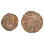 Elizabeth I (1558-1603) to include a Shilling and a Half Groat, (2)