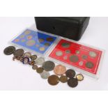 Coins and medallions, to include two Coinage of Great Britain sets, South Africa coins, Re Strick