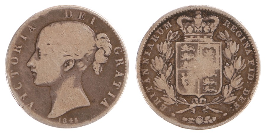 Victoria Crown (1837-1901) Young head coinage, 1845, (S. 3882)