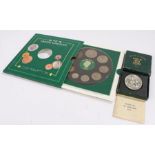 George VI Coin collection, with a 1941 Half Crown to Farthing, together with a green boxed