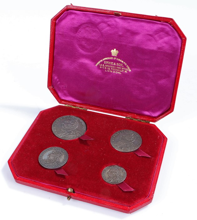 Rare four coin set, Scotland Ayrshire, set of four silver pattern, Half Crown, Shilling and - Image 2 of 2