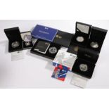 Royal Mint, to include 2010 One Ounce silver proof coin, 50th Anniversary of the Mini, Britannia One