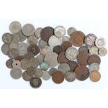 Collection of coins, to include France, Switzerland, Sweden, Germany, Belgium, etc, (qty)