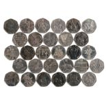 Collection of 50 Pence pieces, to include Peter Rabbit examples, sporting and Commonwealth games, (