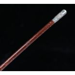 Scarce Victorian walking out cane to the Medical Staff Corps, white metal top with Corps insignia of