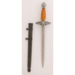 German Third Reich miniature Second Pattern Luftwaffe Officers dagger by the maker SMF ( Stocker &