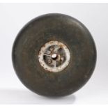 Second World War Royal Air Force tail wheel, marked,Electrically Conducting 6 . 00 - 4, WK19
