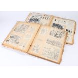 Two Second World War era scrap albums packed with cartoons, articles and poems cut from 'Punch'