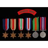 Second World War group of medals, 1939-1945 Star, Africa Star, Italy Star, France and Germany