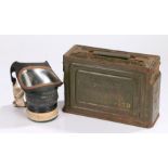 Second World War U.S. M1 .30 calibre machine gun ammunition box by Canco, stamped with the US