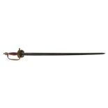 British 1796 pattern Infantry Officers Sword, straight fullered blade, lightly engraved, with double