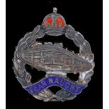 Second World War Royal Tank Regiment silver and enamel sweetheart brooch, pin fitting intact