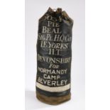 British army soldiers kit bag very neatly painted up to ' 23034519 PTE. BEAL, SIG PL, H.Q. COY, 1.