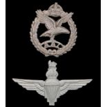 Second World War Army Air Corps cap badge, two loops to the reverse,together with a sand cast