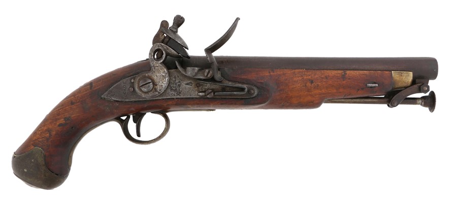 Tower New Land pattern flintlock pistol, plain lock with ' Tower' and GR over crown,barrel bearing