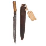 19th Century North American Hunting/Bowie knife based on a Scottish stag handled dirk,, steel