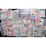 Collection of German Third Reich era postage stamps including, a sheet of 20 1 RM Deutsches Reich