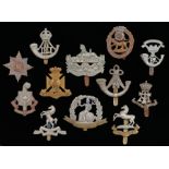 Group of badges to infantry regiments of the British army, Irish Guards, Ox & Bucks Light