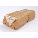 1943 dated Royal Air Force woollen mittens in blue/grey, ten pairs in original brown paper wrapping,