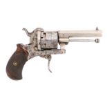 Belgian Lefaucheux Pinfire Revolver,cylinder is marked 'The Guardian American Model of 1878',