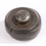 Steel military button die to the Royal Engineers, kings crown, 1902-1952