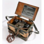 Second World War British Field Telephone Set Type 'F', dated 1938 ,serial number 19691, held in