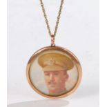 Miniature portrait of a First World War Officer