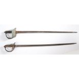 Victorian 1821 Pattern Rifle Officers Sword, together with a George V 1897 Pattern Officers Sword,