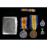 First World War pair, British War Medal and Victory Medal ( 203900. A-CPL. J. THOMAS. NORTH'N. R.)