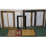 Frames, to inclyde gilt gesso examples, ebonised etc, (7)