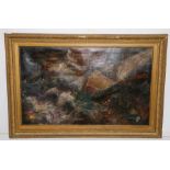 Early 20th Century school, Rescue in stormy seas oil on canvas 98cm x 60cm framed