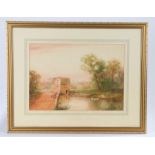 Norman Bradley, The Silent hill, signed and dated 1910 watercolour, 38cm x 26cm