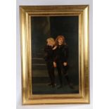 After Sir John Everett Millais Bt PRA (1829-96) The Princes in the Tower oil on canvas 38.5cm x 66cm