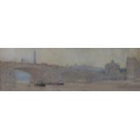 Leonard Russell Squirrell (1893-1979), London Bridge, signed watercolour, dated 1922, housed in a