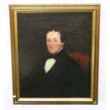 19th Century British School, unknown artist portrait of a gentleman oil on canvas 62cm x 76cm framed