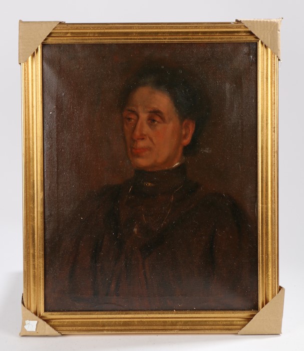 19th Century British School, Portrait of a Lady 42cm x 52.5cm oil on canvas unsigned framed